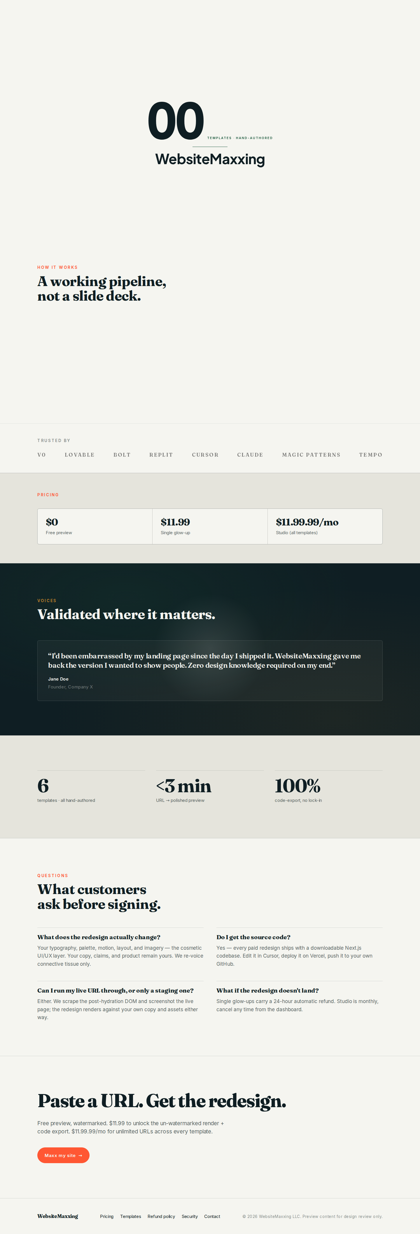 Enterprise-Scroll template preview