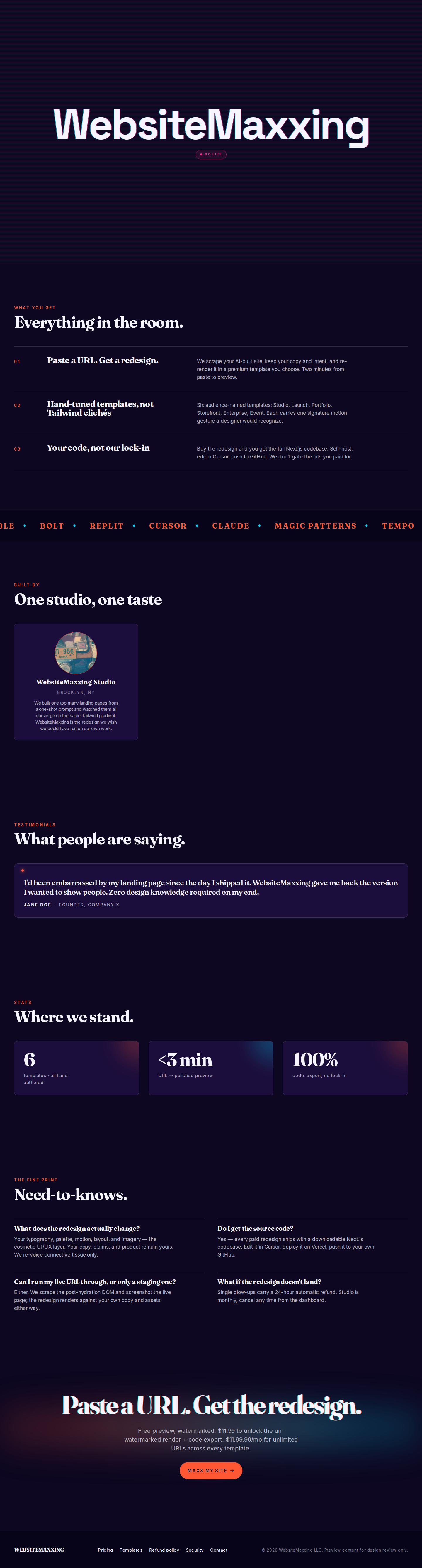 Event-Drop template preview