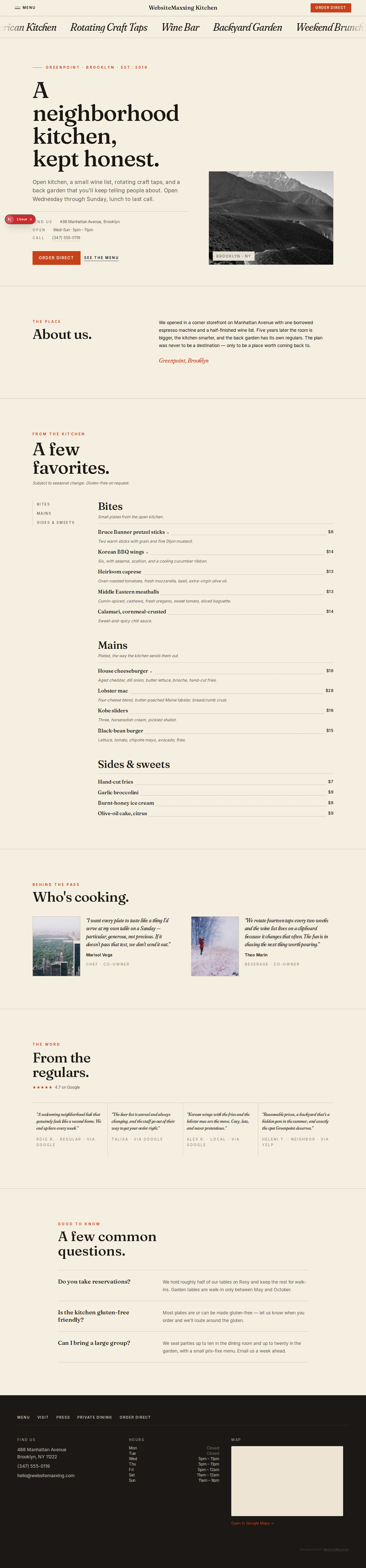 Restaurant-Classic template preview
