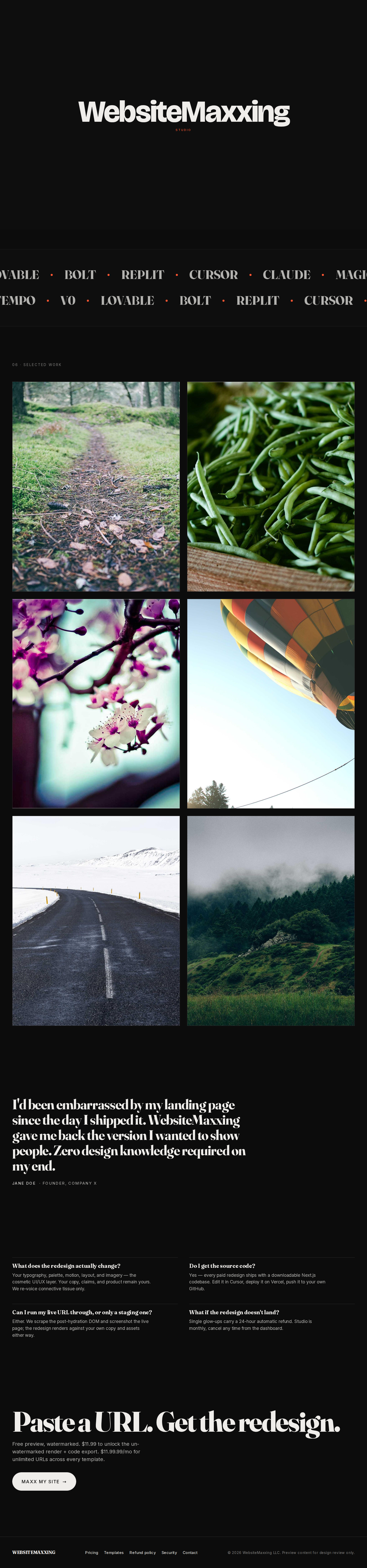 Studio-Reel template preview
